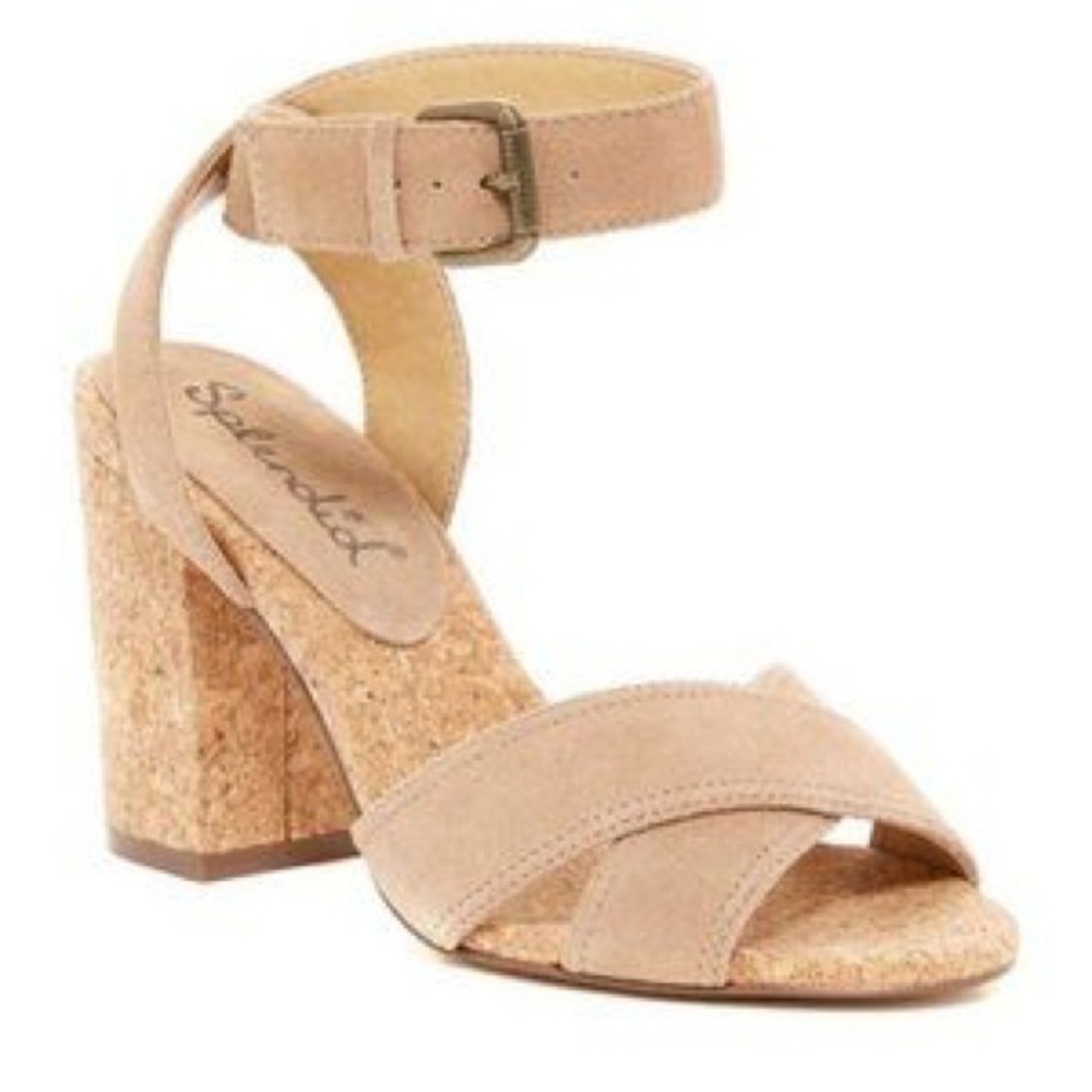 Spendid cork heels, worn once great for summer dresses